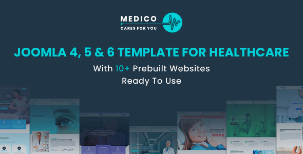 Medico - Joomla 4, 5 & 6 Template For Healthcare With Prebuilt Websites