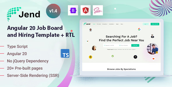 Jend - Angular 20+ Job Board & Hiring Template