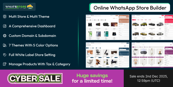 WhatsStore SaaS - Online WhatsApp Store Builder