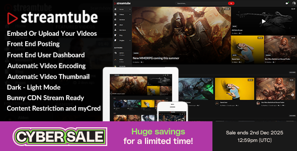 StreamTube - Video Streaming WordPress Theme