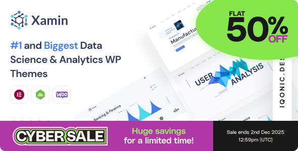 Xamin - Data Science & Analytics SaaS WordPress Theme