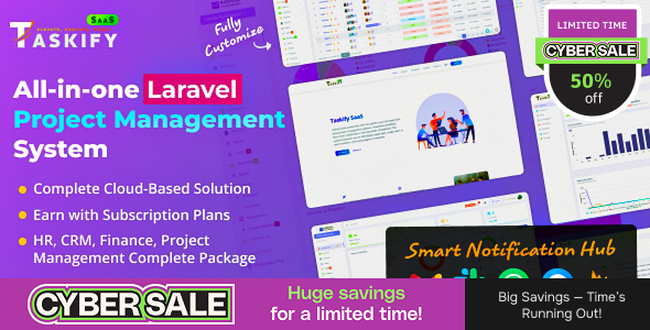 Taskify SaaS - Project Management System in Laravel