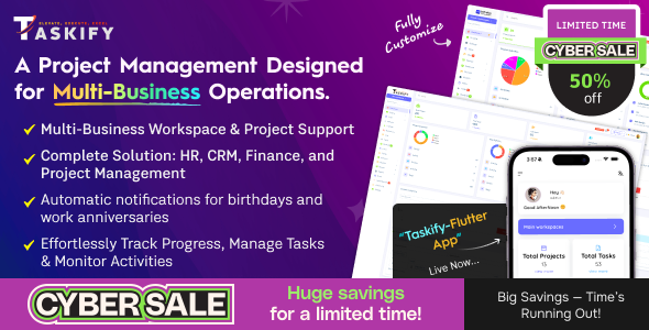 Taskify - Project Management - Task Management & Productivity Tool