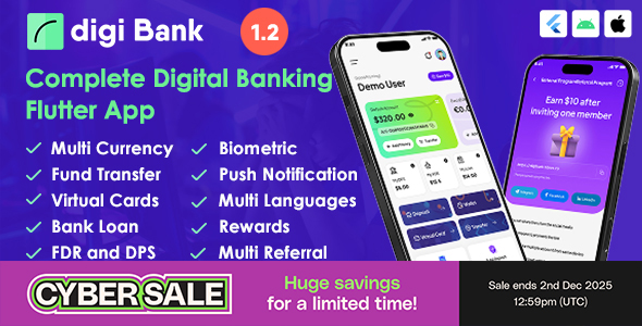 Digibank – Complete Digital Banking Flutter App