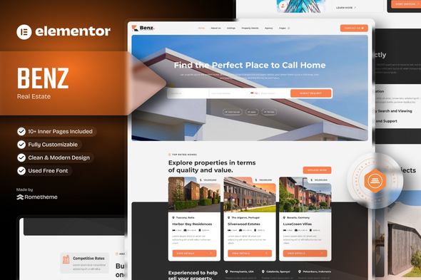 Benz - Real Estate Elementor Template Kit