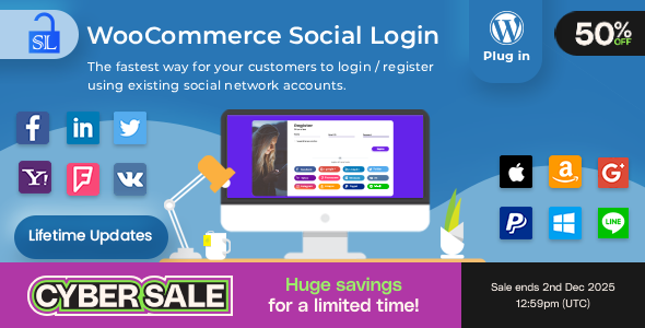 Social Login - WordPress / WooCommerce Plugin