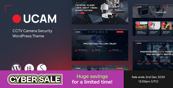 Ucam - CCTV Security Camera WordPress Theme