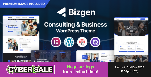 Bizgen - Business Consulting WordPress Theme + RTL