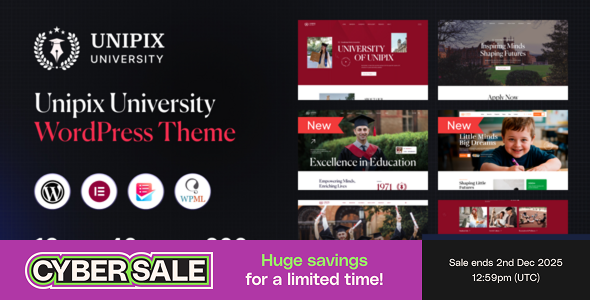 Unipix - University Education WordPress Theme + RTL