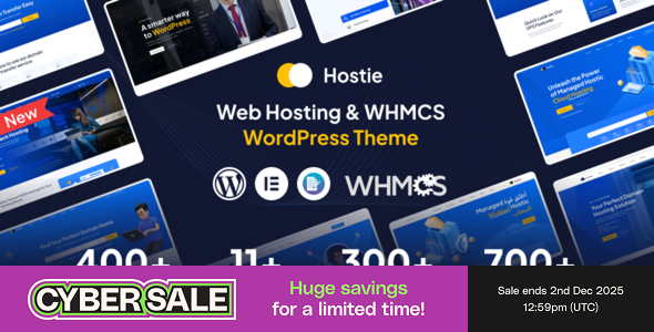Hostie - Web Hosting & WHMCS WordPress Theme