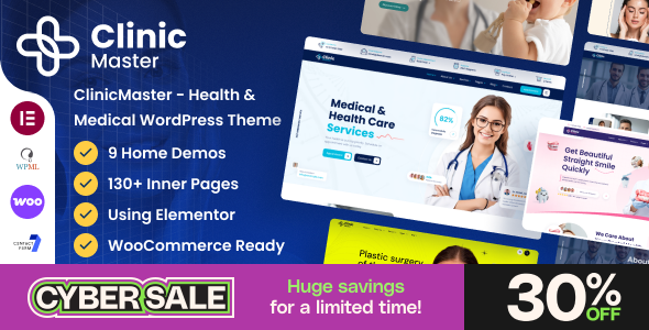 ClinicMaster - Health & Medical WordPress Theme