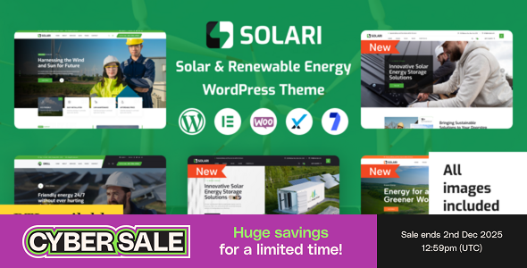 Solari - Ecology & Solar Energy WordPress Theme