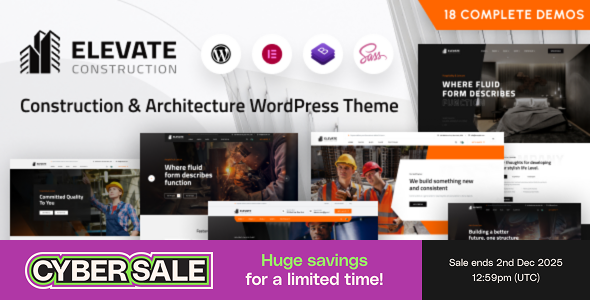 Elevate - Construction WordPress Theme