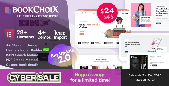 Choix - Bookstore Elementor WooCommerce WordPress Theme