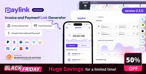 PayLink - Invoice and Payment Link Generator Full Solution