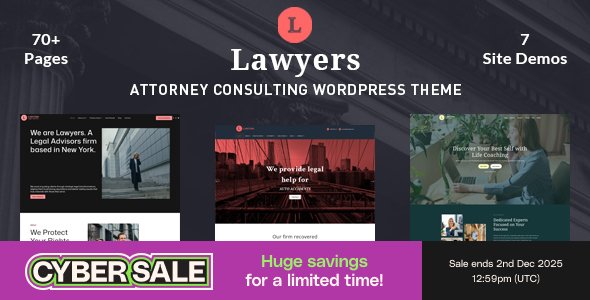 Lawyers - Attorney Consulting WordPress Theme