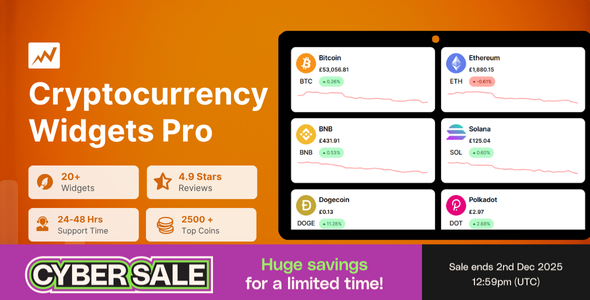Cryptocurrency Widgets Pro - WordPress Crypto Plugin