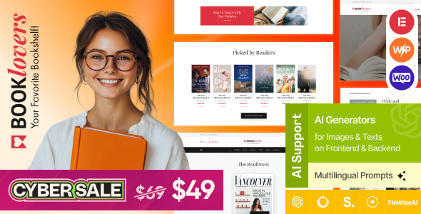 Booklovers - Publishing House, Bookshop & BookStore WordPress Theme + RTL