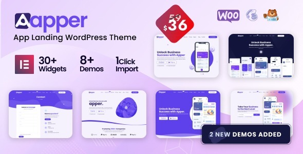 Apper - App Landing Page WordPress Theme