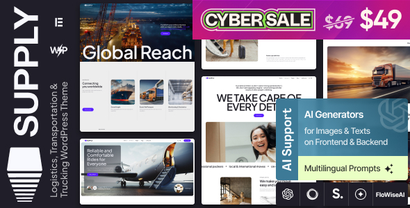 Supply - Logistics, Transportation & Trucking WordPress Theme