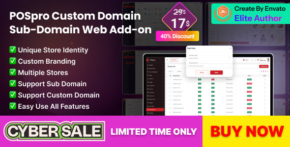POSpro – Custom Domain & Sub-Domain Add-on