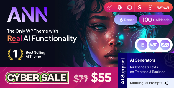 AI ANN - AI Generator & AI Agency WordPress Theme