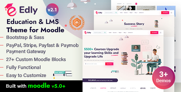 Edly - Moodle 5 LMS Courses & Education Theme