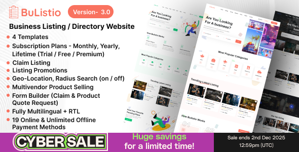 Bulistio - Business Listing / Directory Website (Subscription Based)