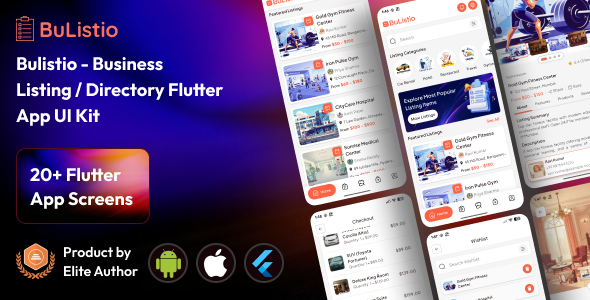Bulistio - Multivendor Business Listings / Directory Flutter UI Kit