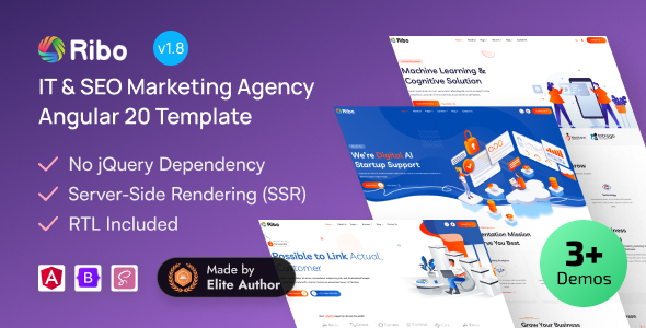 Ribo - Angular 20 IT & SEO Marketing Agency Template