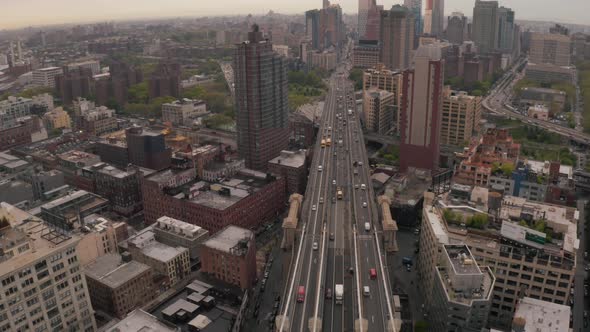 Amazing view on the Brooklyn and Manhattan bridge