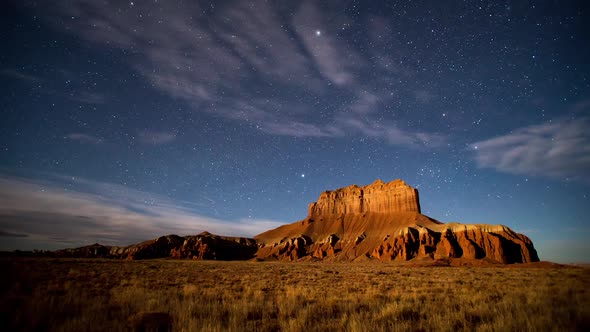 Night Scape Time Lapse of Utah Landscape