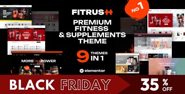 Fitrush - Fitness and Health Supplements WordPress Theme