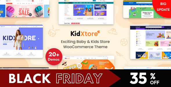 KidXtore - Kids Clothing and Toys Store Elementor WooCommerce WordPress Theme