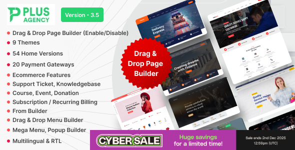 PlusAgency - Multipurpose Website Builder / Business CMS