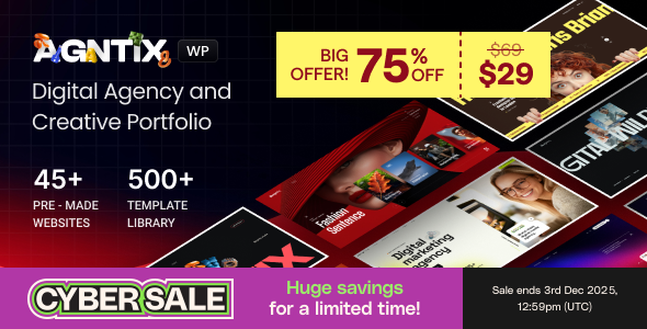 Agntix - Digital Agency & Creative Portfolio WordPress Theme