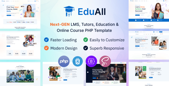 EduAll - LMS Tutors Education & Online Course Php Template