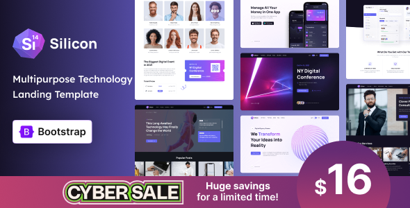 Silicon – Business & Technology Template + UI Kit Template