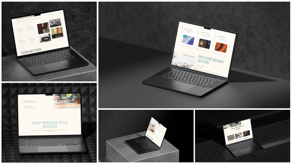 Laptop Website Showcase Mockup