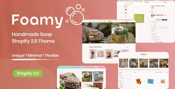 Foamy - Handmade Soap Shopify 2.0 Theme