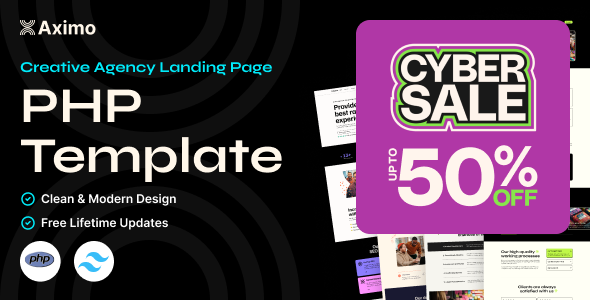 Aximo – PHP - Creative Agency Tailwind Template