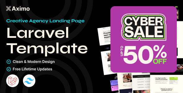 Aximo - Laravel 11 - Creative Agency Tailwind Template