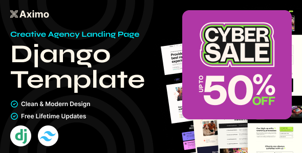 Aximo - Django 5 - Creative Agency Tailwind Template