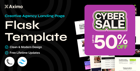 Aximo - Flask - Creative Agency Tailwind Template