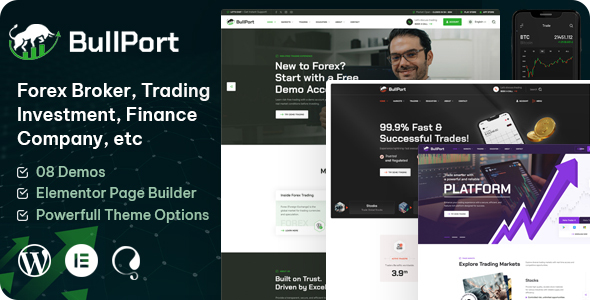 BullPort – Forex Broker & Trading WordPress Theme