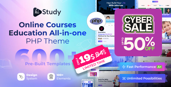 HiStudy - Online Courses & Education PHP Template