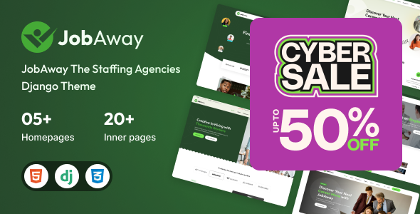 Jobaway - Staffing Agency Django 5 Template