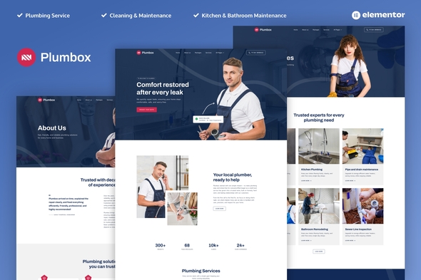 Plumbox - Plumber & Repair Service Elementor Template Kit