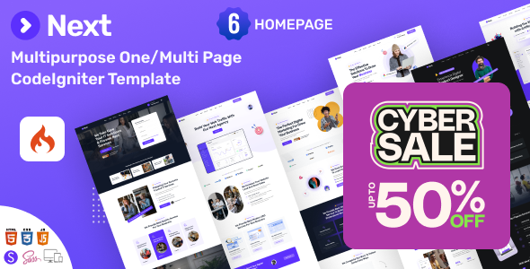 Next - Multi-Purpose CodeIgniter Template