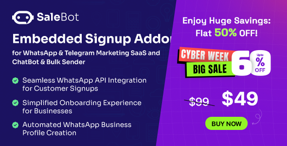 SaleBot WhatsApp Embedded Signup Addon for SaleBot